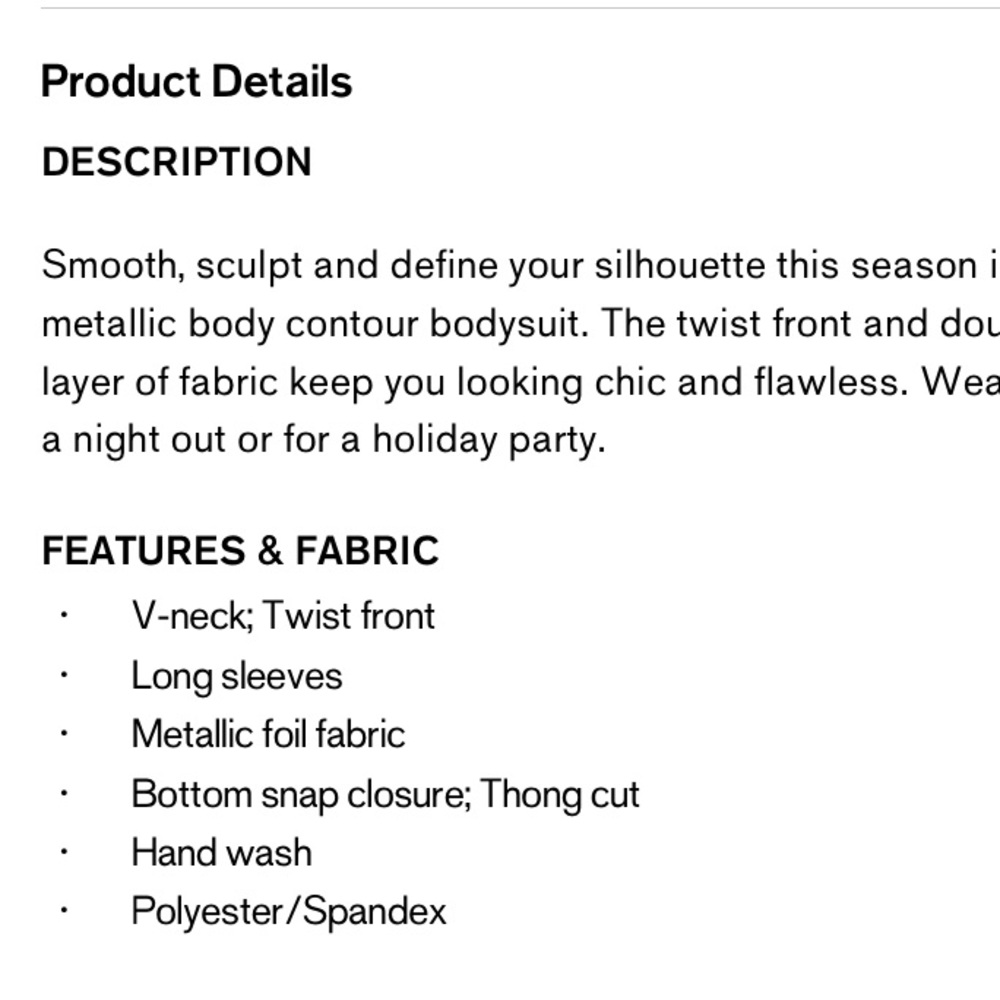 Express Body Contour Metallic Gray Twist Front Body Suit - Picture 11 of 11